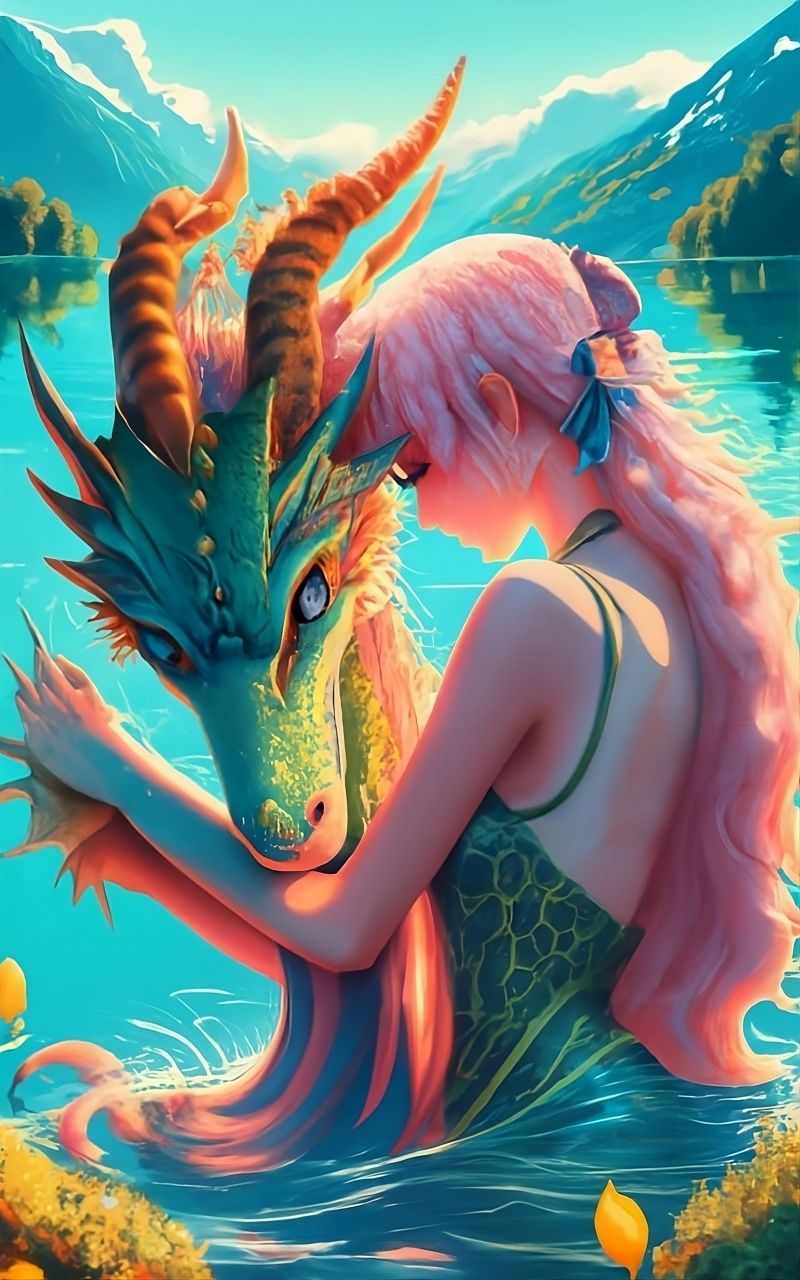 dragon,anime,girl
