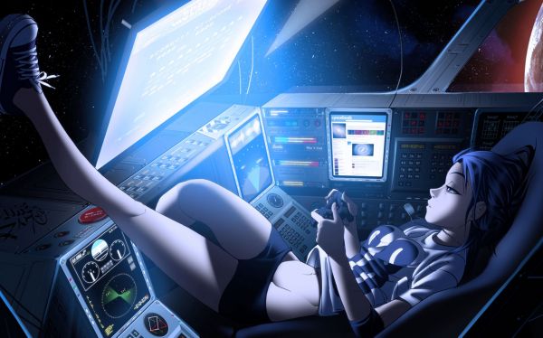 video game,Gamer,girl,space,technology