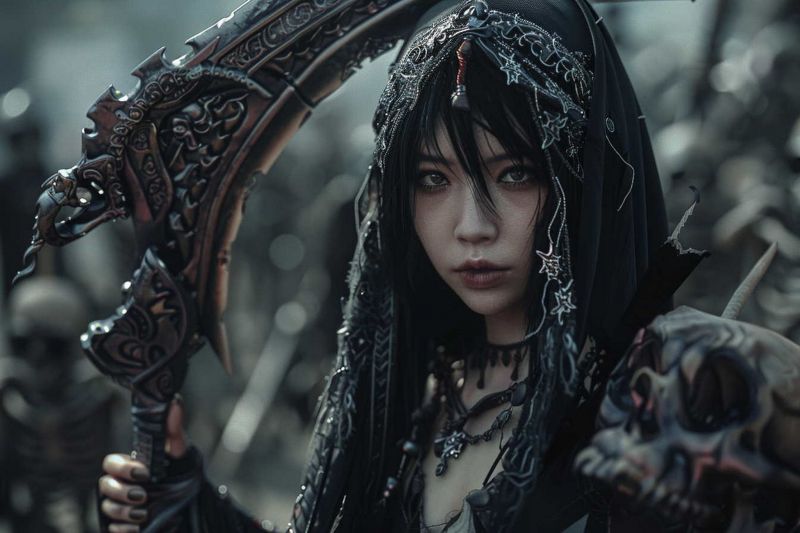 Ai,tưởng tượng đen tối,Lưỡi hái,Bộ xương,Sọ,Chiến binh