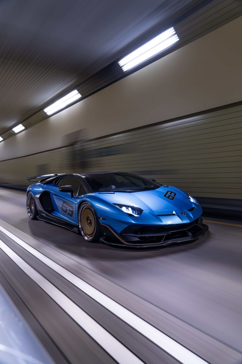 Nhựa đường,Aventador SVJ,bờ biển,đen,màu xanh da trời,BMW