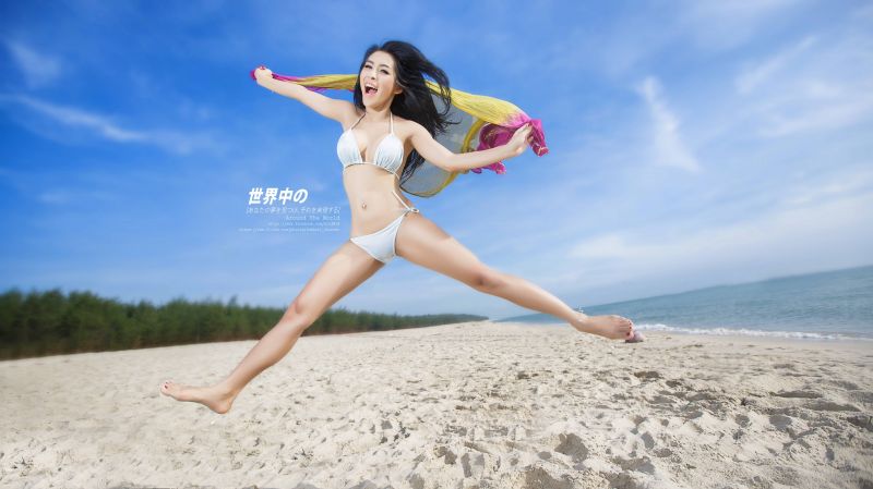 asijský, bikiny, roztomilý, ženský, dívka, model asijský, bikiny, roztomilý, ženský, dívka, model