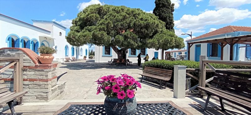 カラフル,バックグラウンド,ベンチ,建物,雲,色