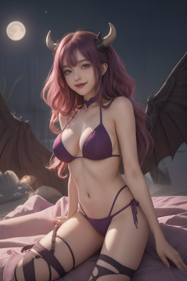 ai art,AI Girl,AIGC,bikini,breast,choker