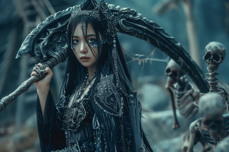 Ai,tưởng tượng đen tối,Lưỡi hái,Bộ xương,Sọ,Chiến binh