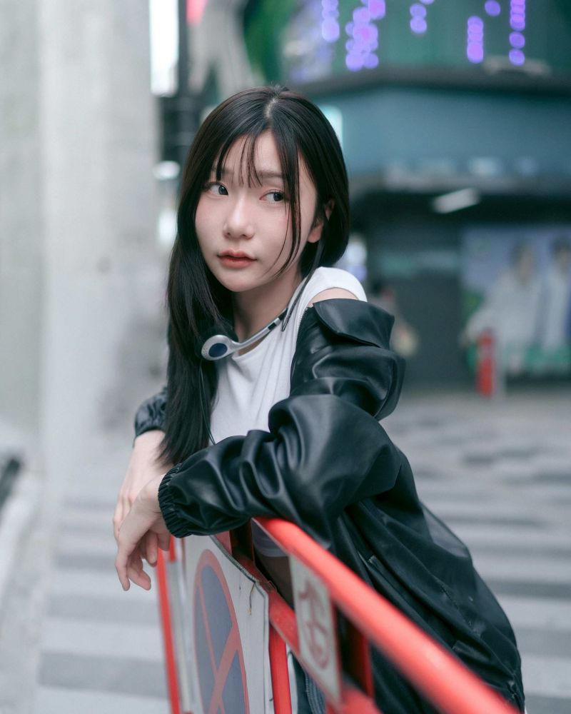 Balkon,Kopfhörer,Geländer,Frau