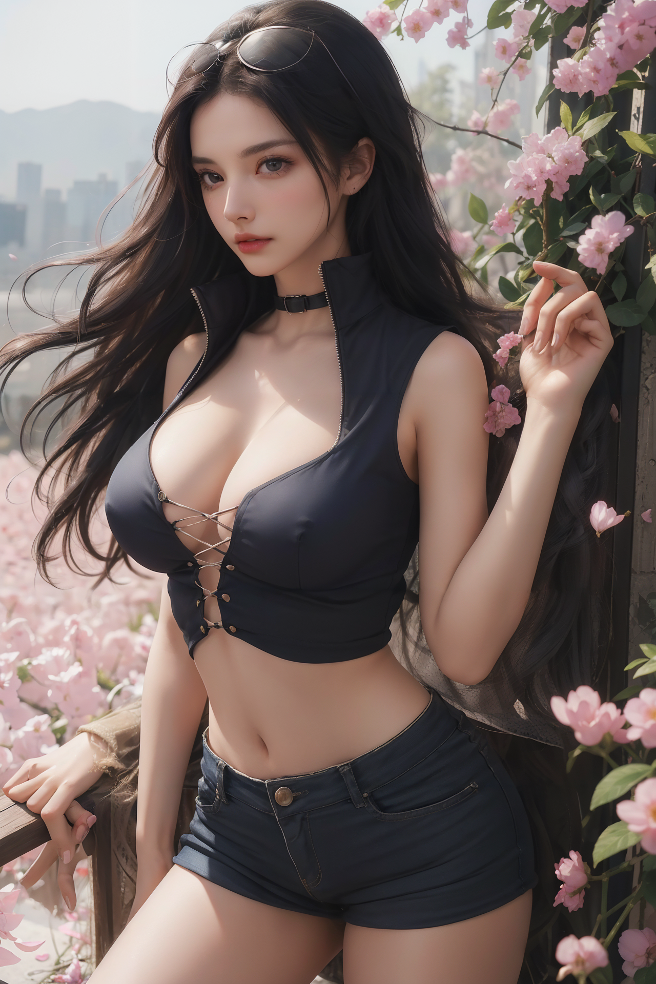 AIGC, anime girls, beautiful, breasts, cleavage, cosplay, female, girl, Nico Robin, One Piece, sexy, sweet
