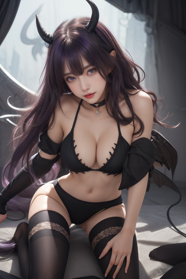 ai art,AI Girl,AIGC,bikini,black bikini,breast