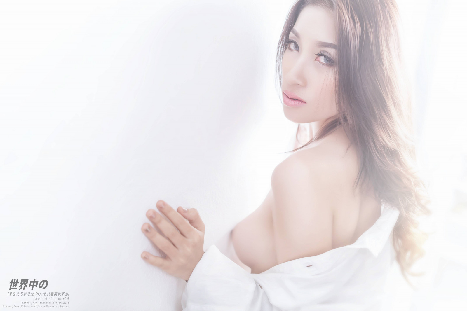 아시아 사람, 여자, 소녀, 기분, 나체상, 섹시한, 여자