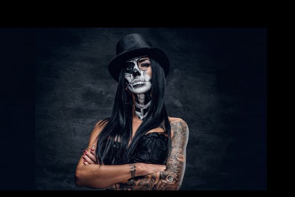 hat,flash photography,Fedora,sleeve,skull,musician
