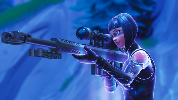 fortnite,shadow ops,sniper,short hair,black hair,Black clothes