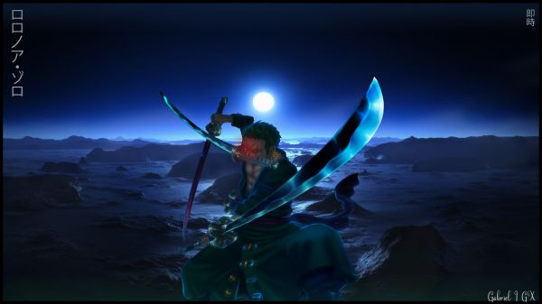 One Piece,swordsman,green hair