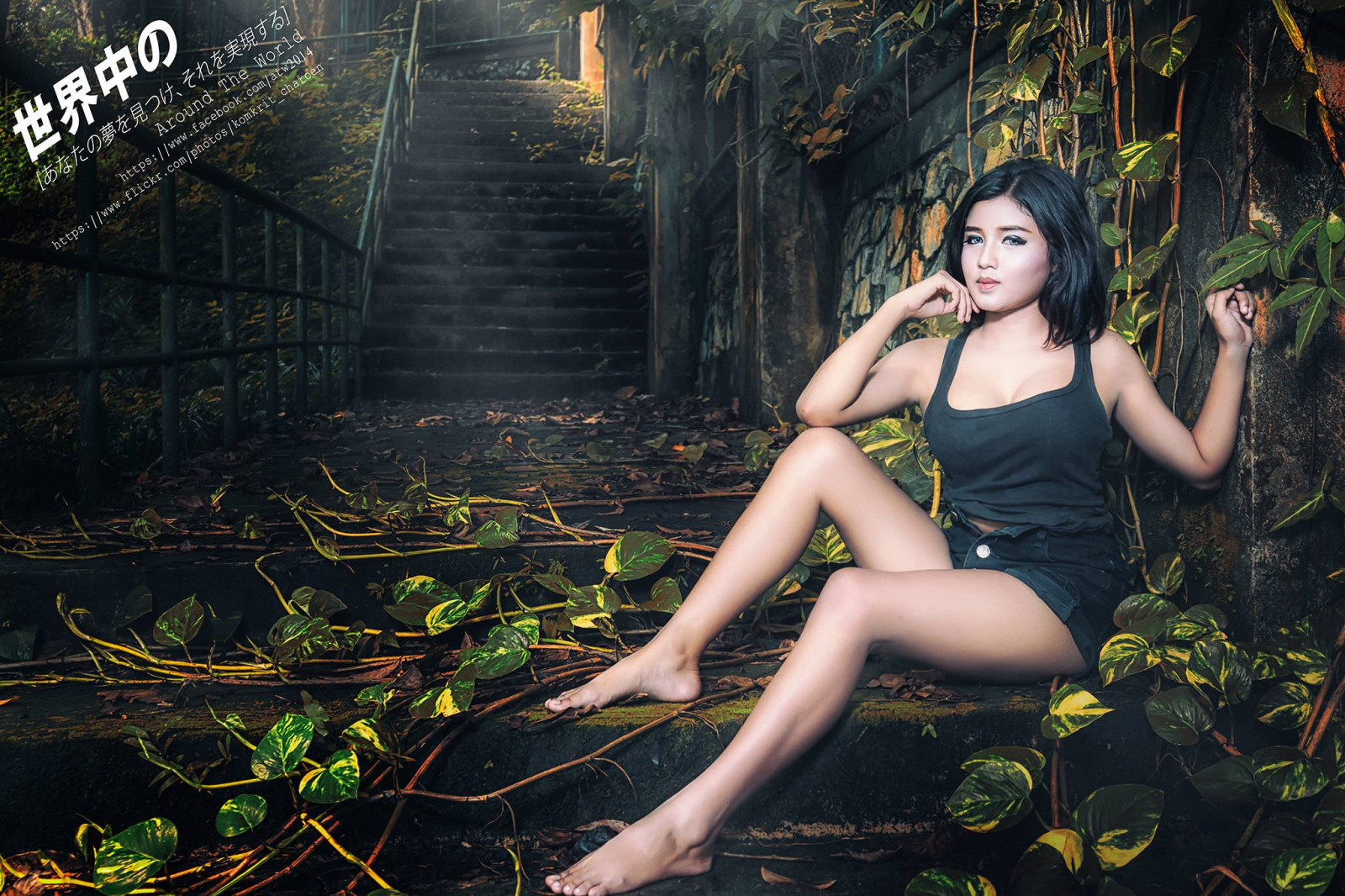 asiatisk, pige, sexet, Thai, kvinde