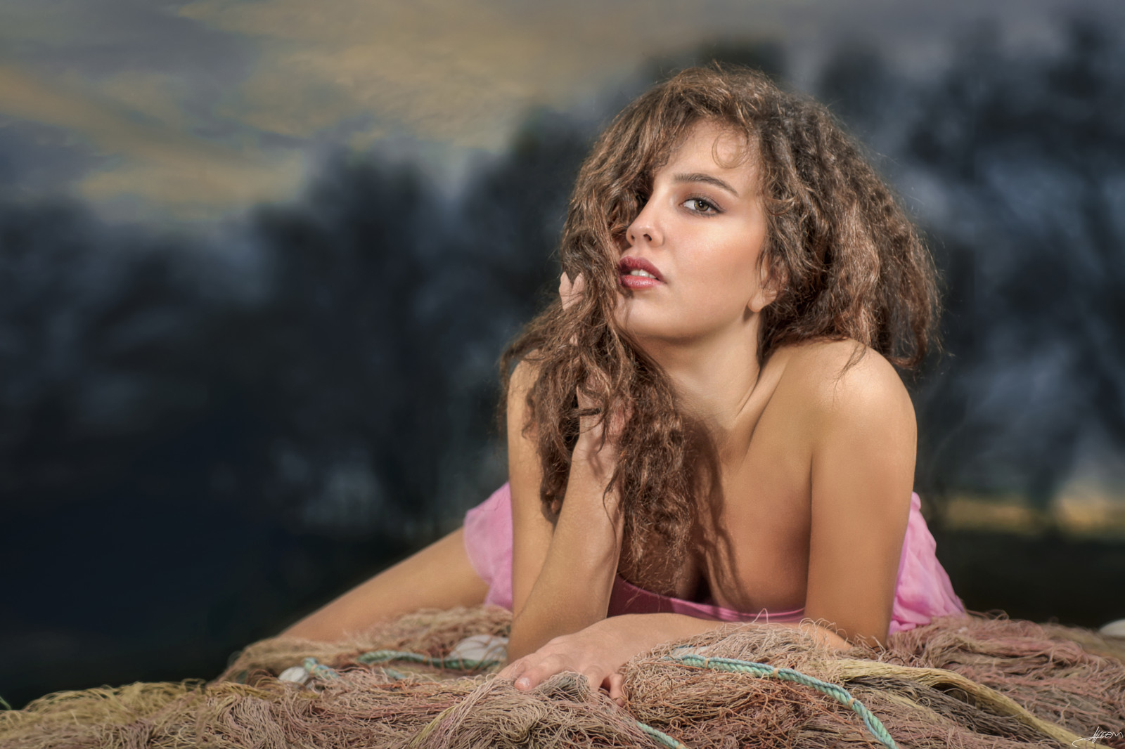 niedlich, Mädchen, Modell-, Person, sexy, Frau