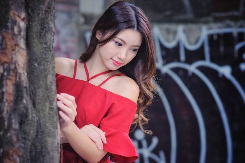 vypnuto,rameno,šaty,Červené