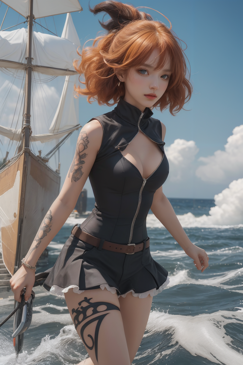 AIGC,Krásná,poprsí,výstřih,cosplay,ženský