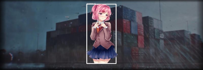 anime,game,DDLC,Natsuki,kawaii,pink