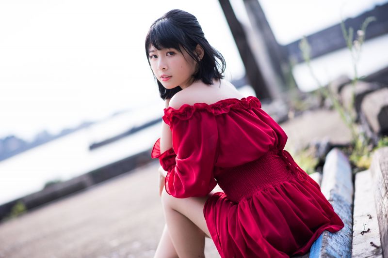 asiatique, lumière naturelle, de plein air, portrait, rocky beach, eau asiatique, lumière naturelle, de plein air, portrait, rocky beach, eau