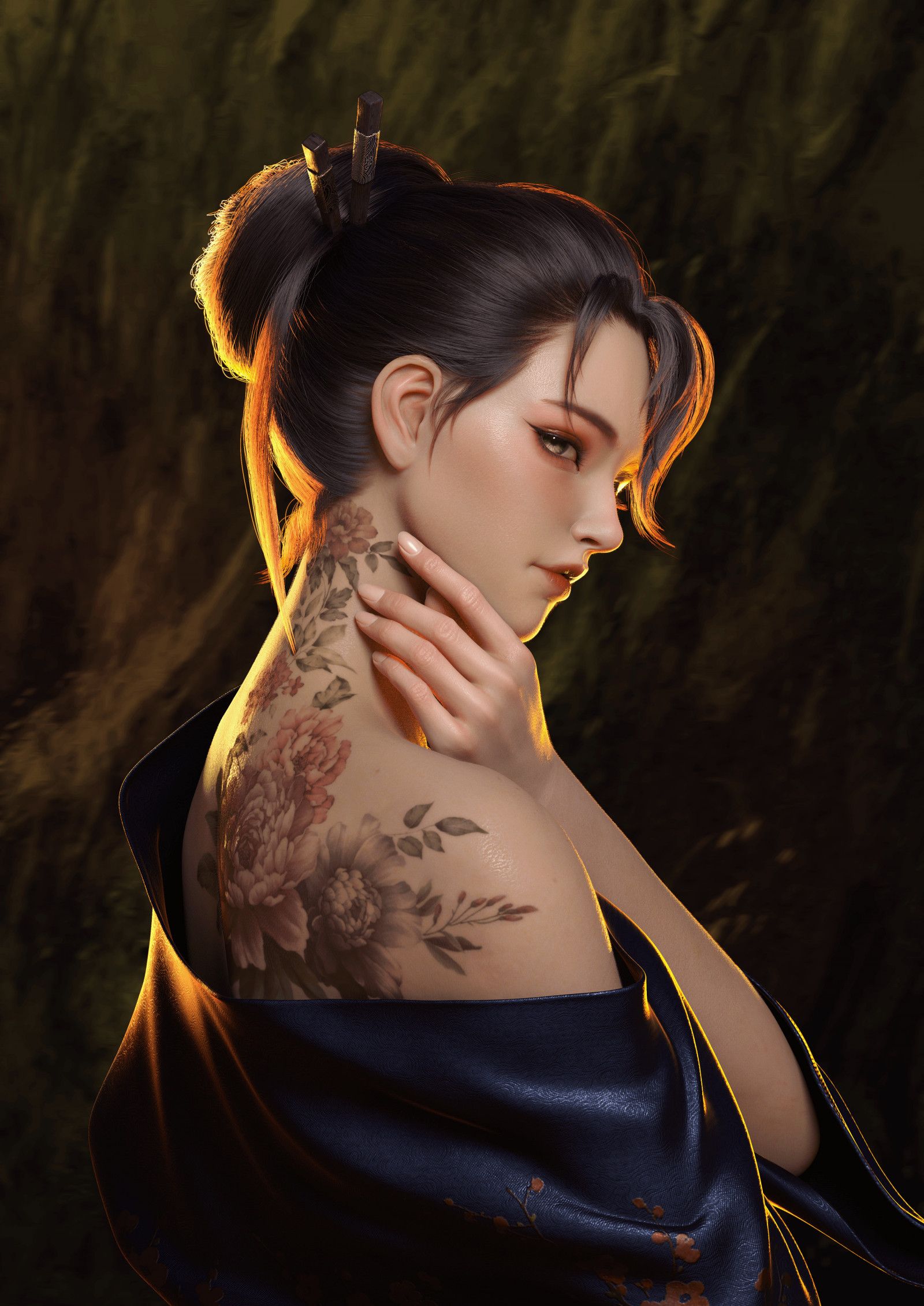 girl, eyelash, human body, flash photography, neck, ear, ART, sleeve, painting, cg artwork, makeover, long hair, chest, jewellery, visual arts, Bun, paint, fashion accessory, tattoo, drawing, illustration, headpiece, earrings, portrait photography, portrait, chignon, mythology, art model, fashion illustration, Gothic fashion, watercolor paint, graphics, photo shoot