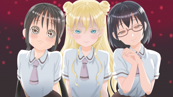 anime,Asobi Asobase,girls,school girls,three,Hanako Honda