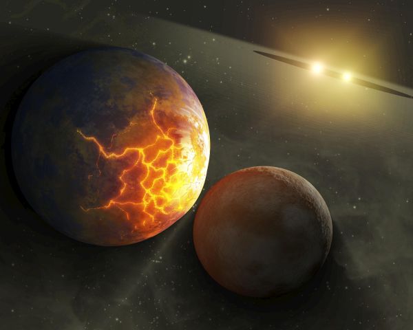 Země,Mars,prostor,srážka,planeta