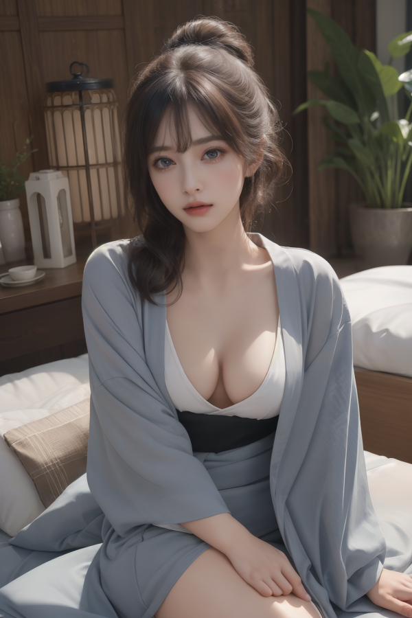 AIGC,breasts,cleavage,cosplay,girl,hair