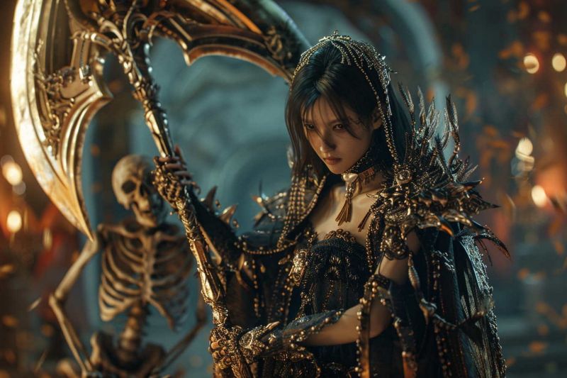 Ai,tưởng tượng đen tối,Lưỡi hái,Bộ xương,Sọ,Chiến binh