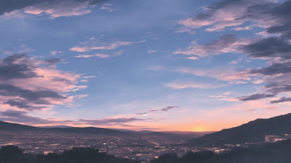 artwork,cloud,digital art,dusk,scenery,sky