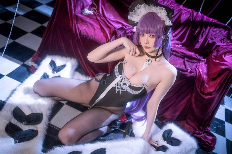 asiatisk,Azur Lane,soveværelse,Karakter,choker,cosplay