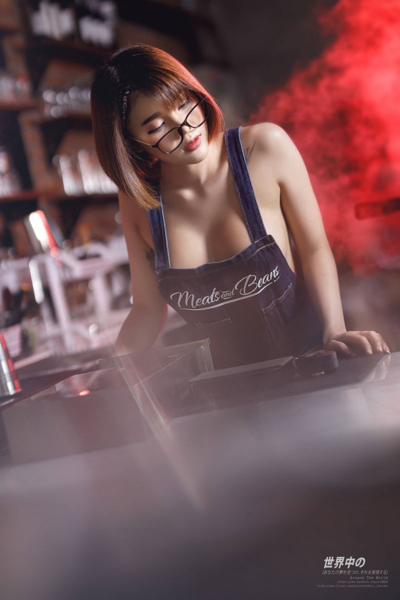 Barista,kavárna,káva,model,žena