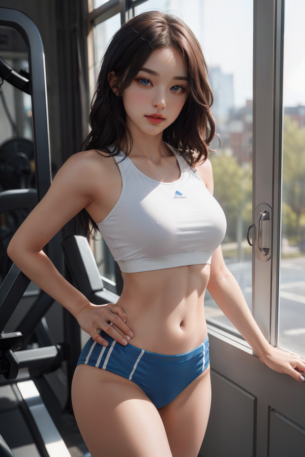 AIGC,breasts,confidence,girl,gym,health