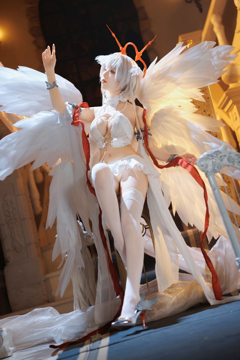 Engel, cosplay, fantasi, Halo, høje hæle, bånd