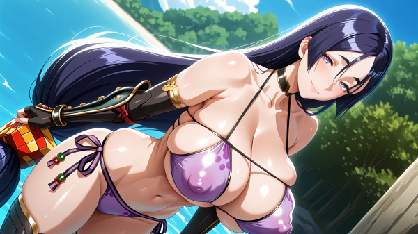 anime,big boobs,bikini,girl,hips,long hair
