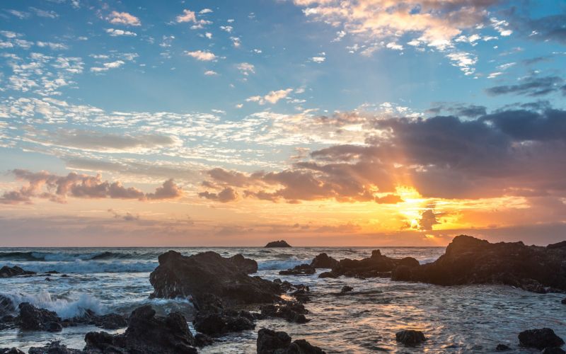 plaża,Hd,skała,lato