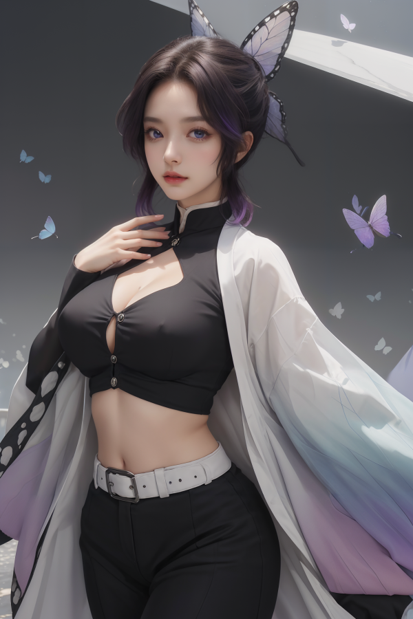 AIGC, anime girls, beautiful, breasts, cleavage, cosplay