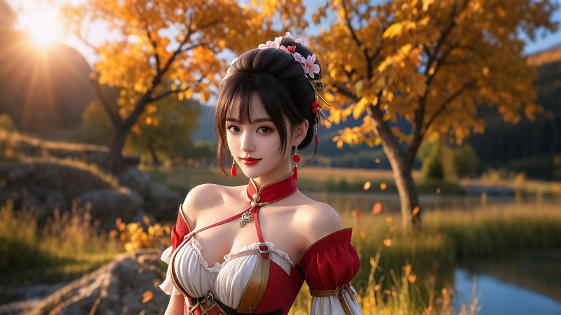 Девушка,Сексуальность,Осень,женщина,Ai