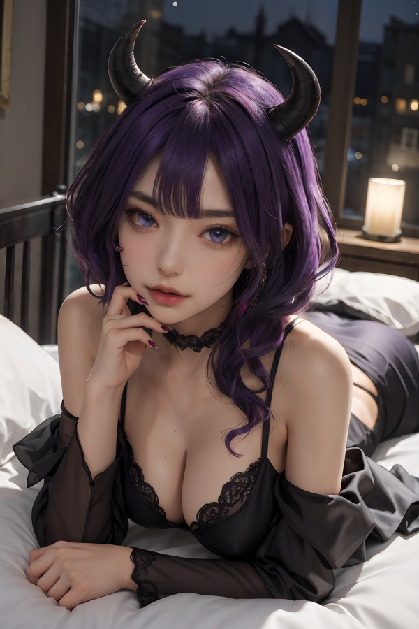 ai art,AI Girl,AIGC,black dress,breast,choker