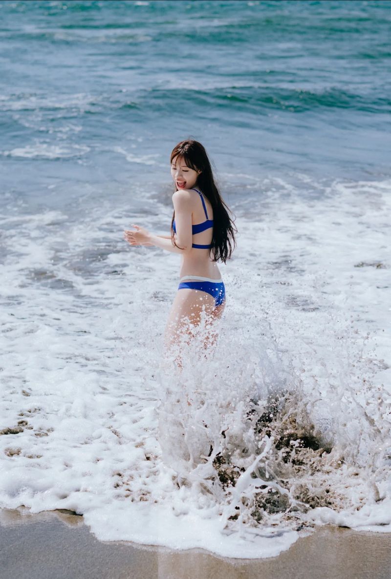 paže, Pozadí, pláž, bikiny, modrý, tělo