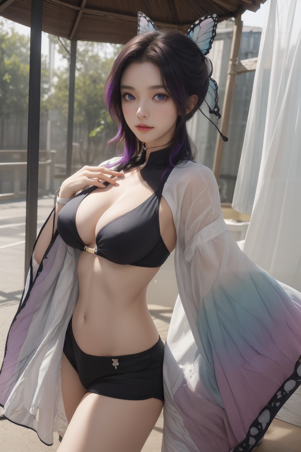 AIGC, anime girls, beautiful, breasts, cleavage, cosplay