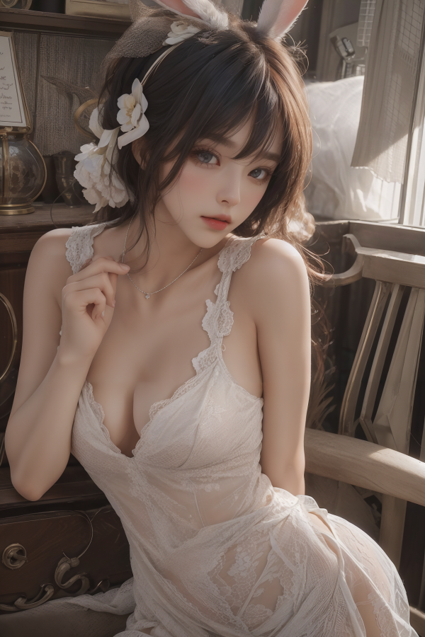 AIGC,beautiful,breasts,bunny,cleavage,cosplay