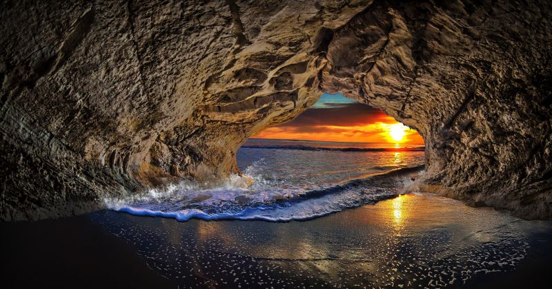 mare,acqua,Sole,rocce,oceano,onde