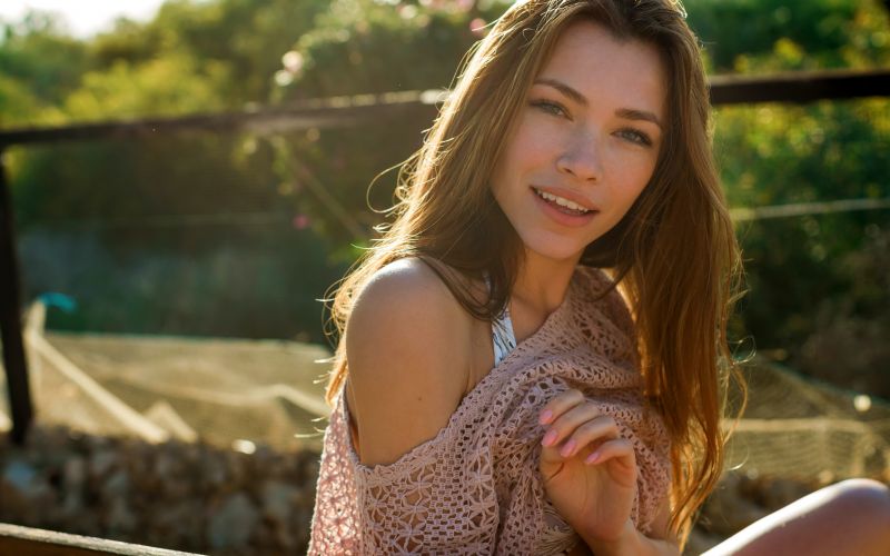 头发,日出,可爱,面对,华丽