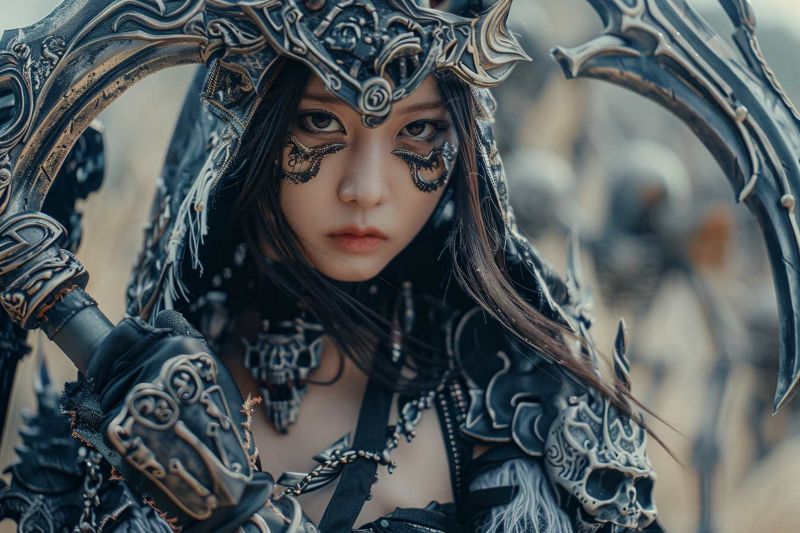 Ai,tưởng tượng đen tối,Lưỡi hái,Bộ xương,Sọ,Chiến binh