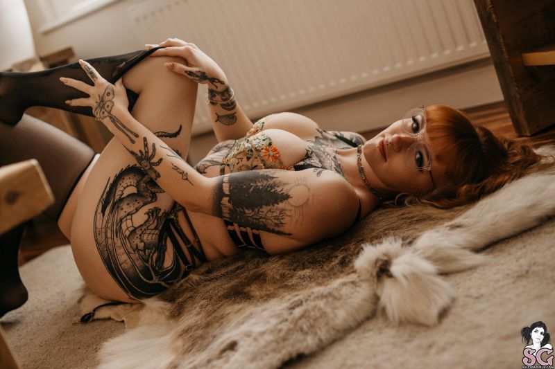 spodní prádlo, akt, ryšavý, suicidegirls