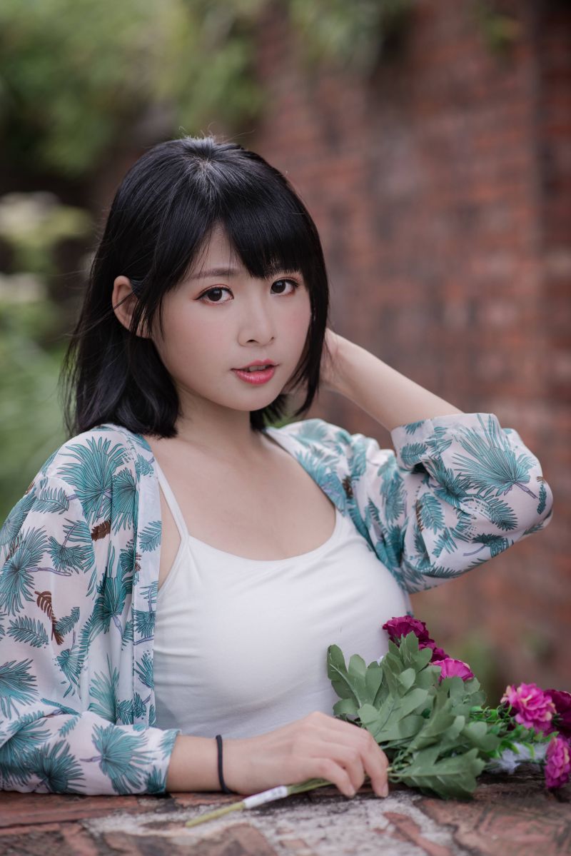 Asian, denim, sheer, short hair, shorts, tank top Asian, denim, sheer, short hair, shorts, tank top