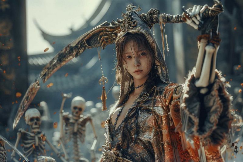 Ai,tưởng tượng đen tối,Lưỡi hái,Bộ xương,Sọ,Chiến binh