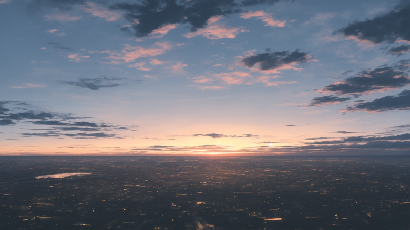 삽화,구름,디지털 아트,황혼,풍경,하늘