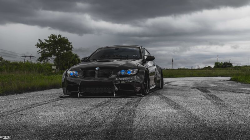 Nhựa đường,Aventador SVJ,bờ biển,đen,màu xanh da trời,BMW