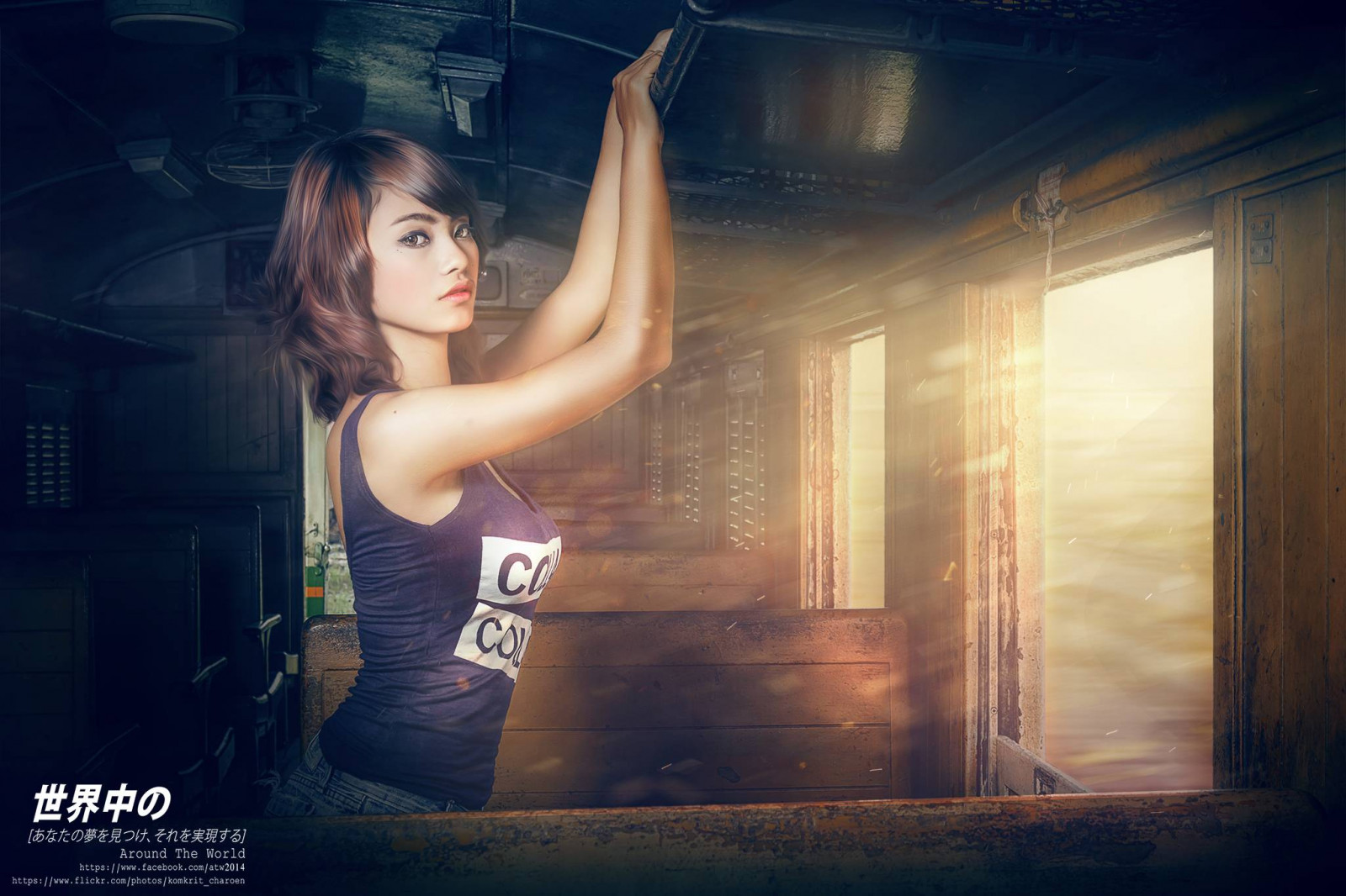 asijský, dívka, sexy, Thai, žena