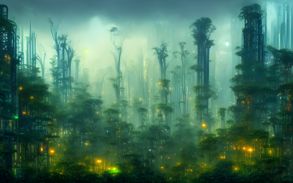 ART,abstract,city,digital,fantasy,lights