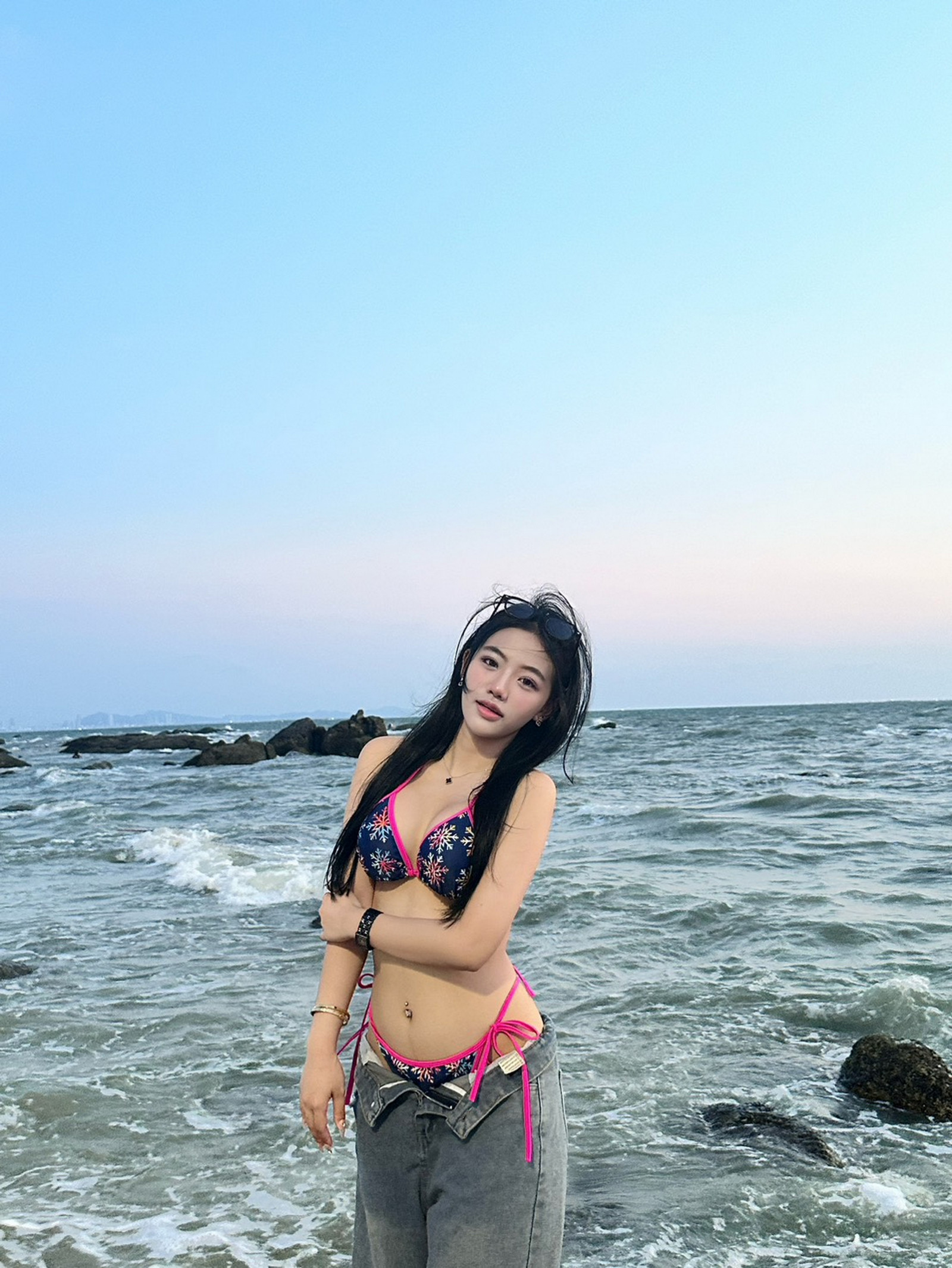 asiatico, ragazza, sexy